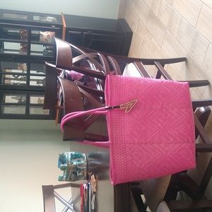 Hot pink tote bag